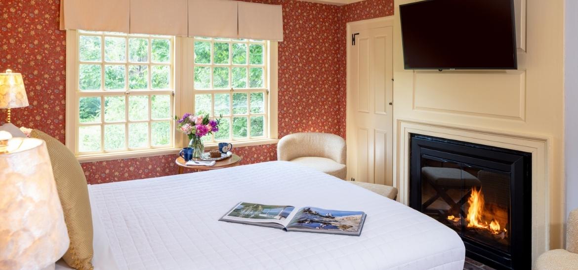The Bourne Room bed at our Kennebunkport B&B