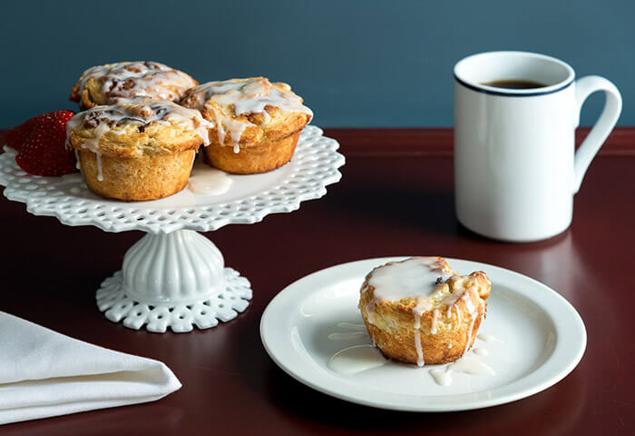 Sweet pastries and coffee at our bed and breakfast in Kennebunkport