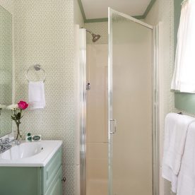 Lyman Room bathroom at our romantic B&B in Kennebunkport, Maine