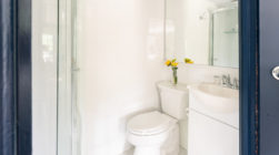 The bathroom in the Kingsbury Room at our B&B in Kennebunkport, Maine