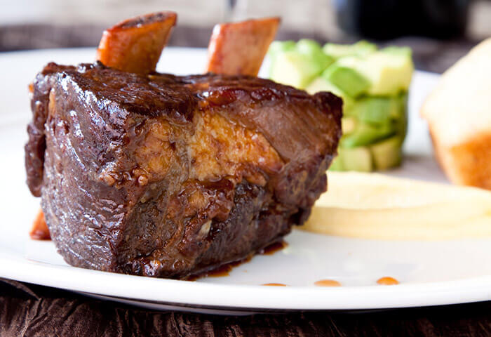 Steak on a plate at a restaurant