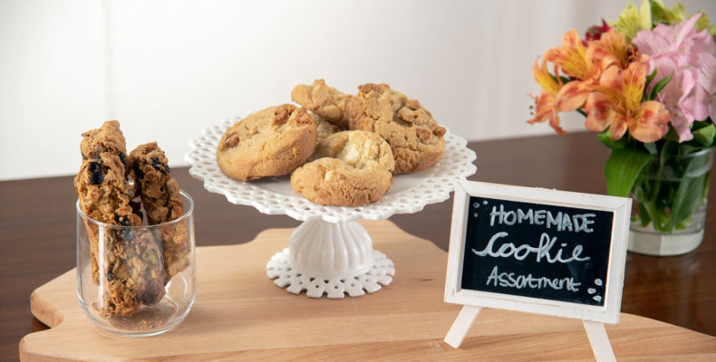 platter of homemade cookies for guests to enjoy